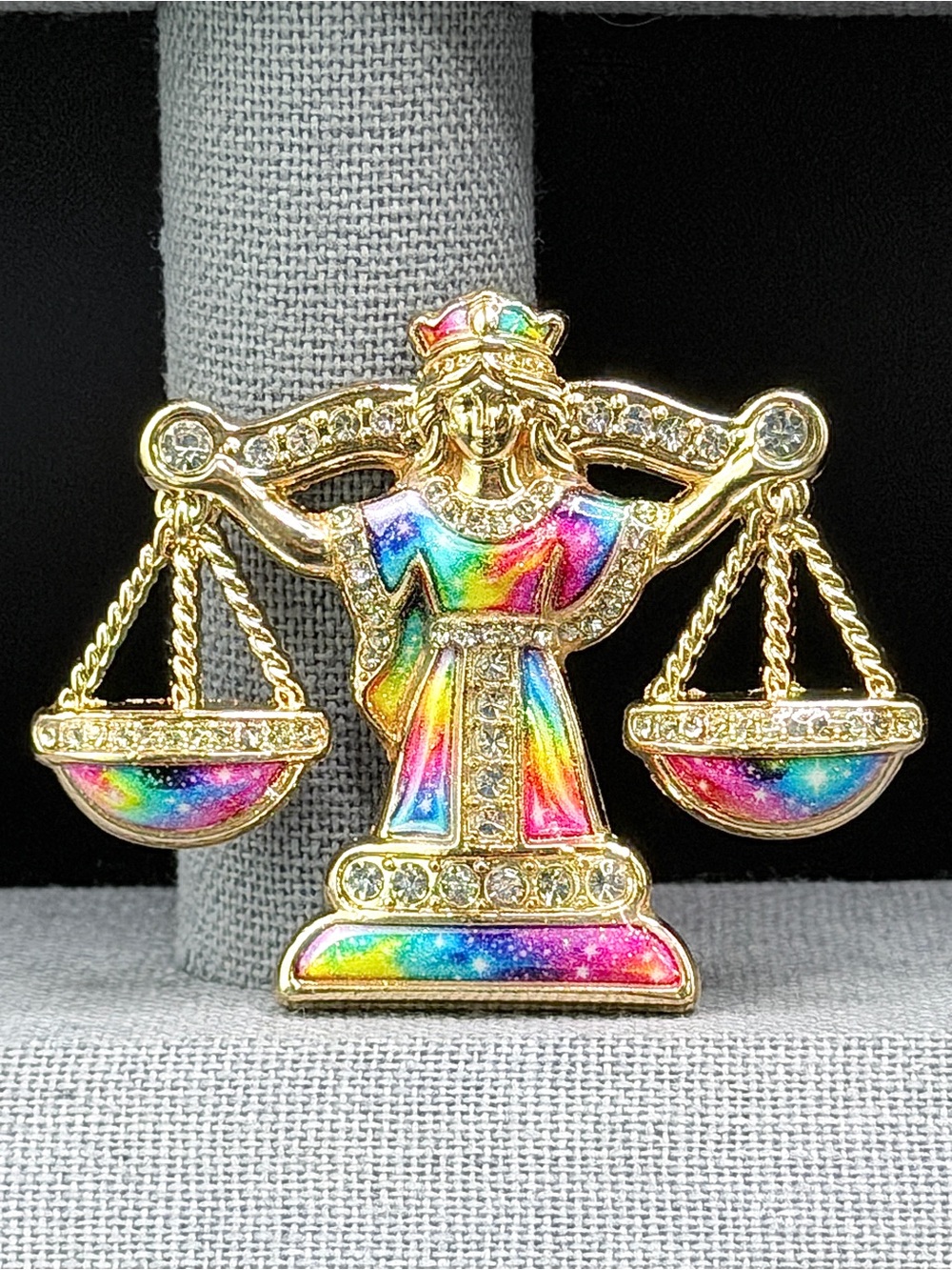 Libra Zodiac Brooch